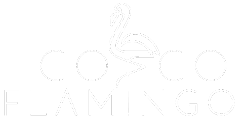 Logotipo Coco Flamingo blanco