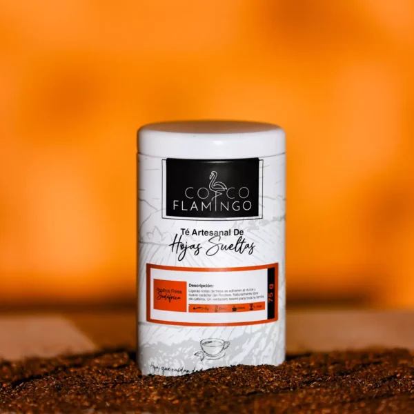 Infusión Rooibos fresa. Lata 75g.